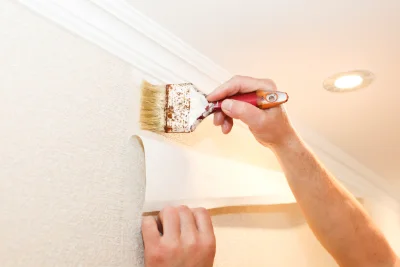 Pose de papier peint à Pimprez — revêtements muraux et toiles de verre